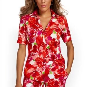 Floral Button Up Blouse